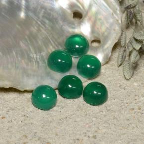 1,91 ct natürliche grüner Achat-Edelsteine, Rundschliff, Lichtdurchlässig