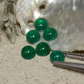 1,91 ct natürliche grüner Achat-Edelsteine, Rundschliff, Lichtdurchlässig