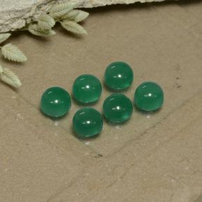 2,16 ct natürliche grüner Achat-Edelsteine, Rundschliff, Transparent