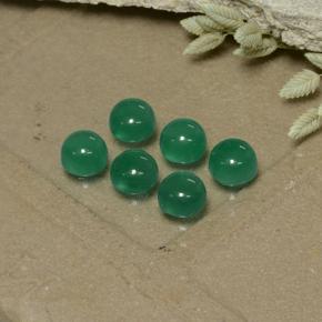 2,16 ct natürliche grüner Achat-Edelsteine, Rundschliff, Transparent