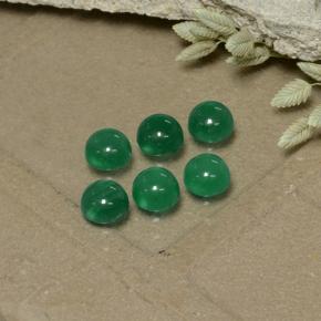 1,80 ct natürliche grüner Achat-Edelsteine, Rundschliff, Transparent
