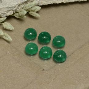 1,80 ct natürliche grüner Achat-Edelsteine, Rundschliff, Transparent
