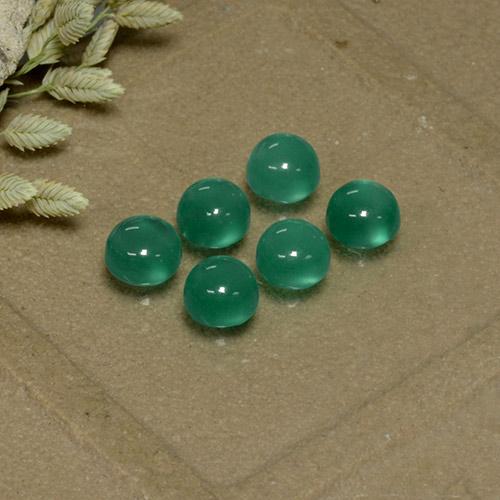 2,04 ct natürliche grüner Achat-Edelsteine, Rundschliff, Transparent