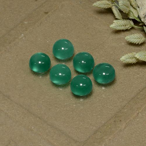 2,04 ct natürliche grüner Achat-Edelsteine, Rundschliff, Transparent