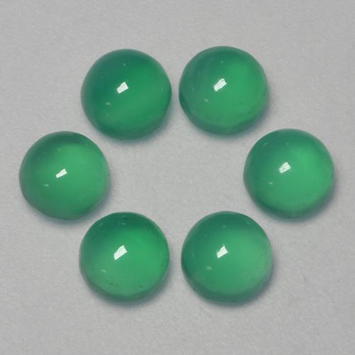 1,87 ct natürliche grüner Achat-Edelsteine, Rundschliff, Transparent