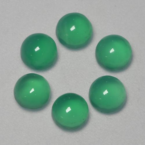 1,87 ct natürliche grüner Achat-Edelsteine, Rundschliff, Transparent