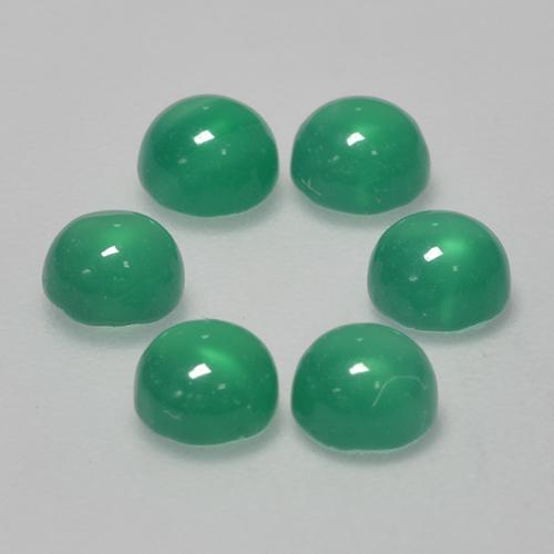 1,87 ct natürliche grüner Achat-Edelsteine, Rundschliff, Transparent