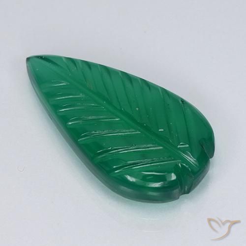 5.27ct Natürlicher Warmes Grün Achat, Fantasie, Lichtdurchlässig