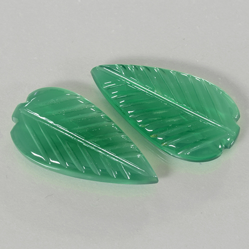 5,71 ct natürliche grüner Achat-Edelsteine, Blumenschliff, Lichtdurchlässig