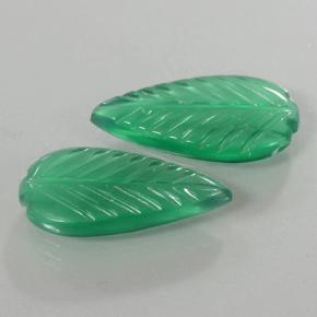 5,71 ct natürliche grüner Achat-Edelsteine, Blumenschliff, Lichtdurchlässig