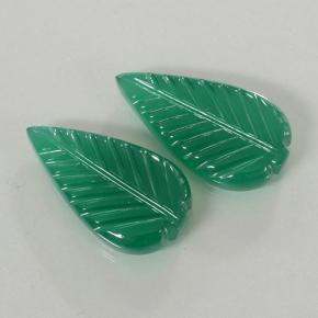 8,71 ct natürliche grüner Achat-Edelsteine, Blumenschliff, Lichtdurchlässig