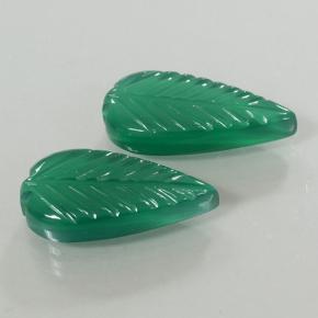 8,71 ct natürliche grüner Achat-Edelsteine, Blumenschliff, Lichtdurchlässig