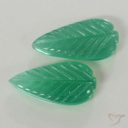 7,67 ct natürliche grüner Achat-Edelsteine, Blumenschliff, Lichtdurchlässig