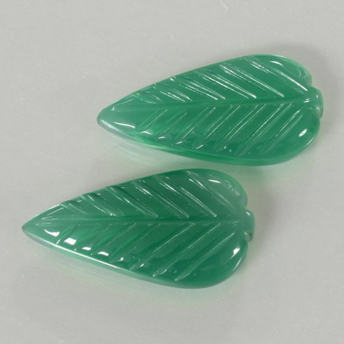 6,52 ct natürliche grüner Achat-Edelsteine, Blumenschliff, Lichtdurchlässig