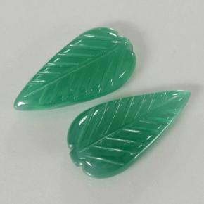 6,52 ct natürliche grüner Achat-Edelsteine, Blumenschliff, Lichtdurchlässig