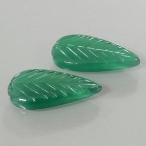 6,52 ct natürliche grüner Achat-Edelsteine, Blumenschliff, Lichtdurchlässig