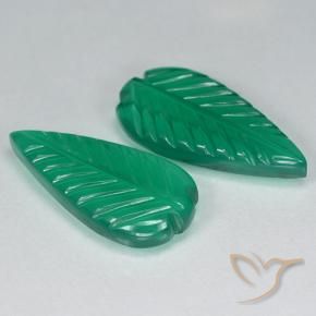 6.86 ct natürliche Warmes Grün Achat-Edelsteine, Blumen-Schliff, Lichtdurchlässig