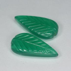 6,48 ct natürliche grüner Achat-Edelsteine, Blumenschliff, Lichtdurchlässig