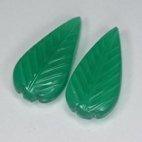 6,48 ct natürliche grüner Achat-Edelsteine, Blumenschliff, Lichtdurchlässig