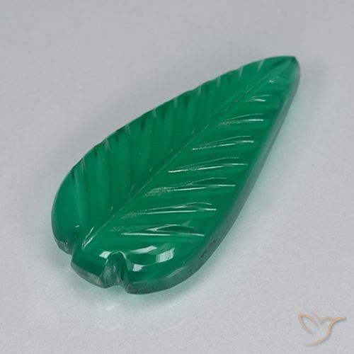 3.51ct Natürlicher Warmes Grün Achat, Fantasie, Lichtdurchlässig