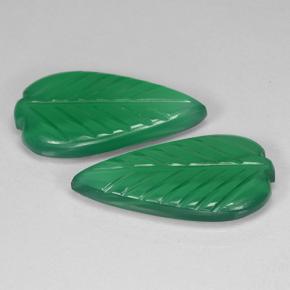 5.74 ct natürliche Warmes Grün Achat-Edelsteine, Blumen-Schliff, Lichtdurchlässig