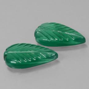 5.17 ct natürliche Warmes Grün Achat-Edelsteine, Blumen-Schliff, Lichtdurchlässig