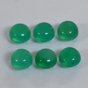 1,92 ct natürliche grüner Achat-Edelsteine, Rundschliff, Lichtdurchlässig
