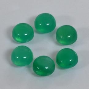 1,92 ct natürliche grüner Achat-Edelsteine, Rundschliff, Lichtdurchlässig