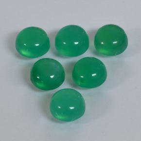 1,92 ct natürliche grüner Achat-Edelsteine, Rundschliff, Lichtdurchlässig
