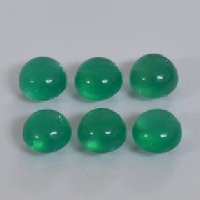 1,69 ct natürliche grüner Achat-Edelsteine, Rundschliff, Lichtdurchlässig