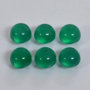 1,92 ct natürliche grüner Achat-Edelsteine, Rundschliff, Lichtdurchlässig