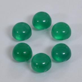 1,92 ct natürliche grüner Achat-Edelsteine, Rundschliff, Lichtdurchlässig