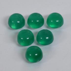 1,92 ct natürliche grüner Achat-Edelsteine, Rundschliff, Lichtdurchlässig