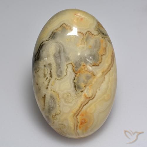 57.20ct Natürlicher Mehrfarbig Achat, Oval, Lichtundurchlässig