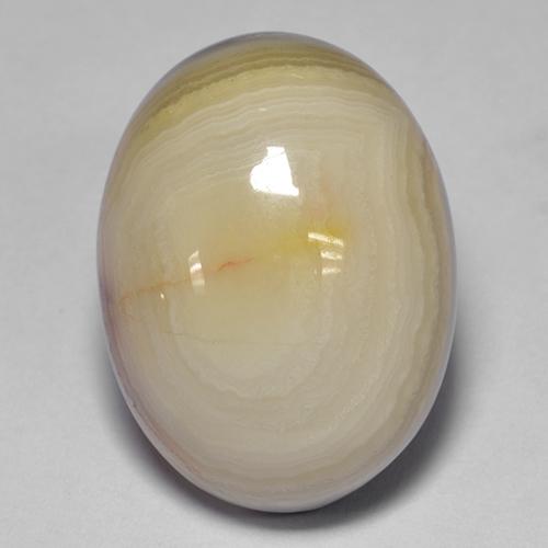 19,56 ctw natürlicher mehrfarbiger Achat, Oval Schliff, Lichtundurchlässig