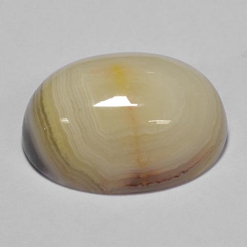 19,56 ctw natürlicher mehrfarbiger Achat, Oval Schliff, Lichtundurchlässig