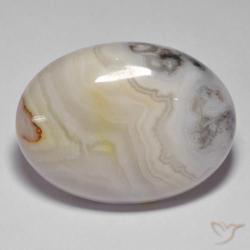 40.74ct Natürlicher Mehrfarbig Achat, Oval, Lichtundurchlässig