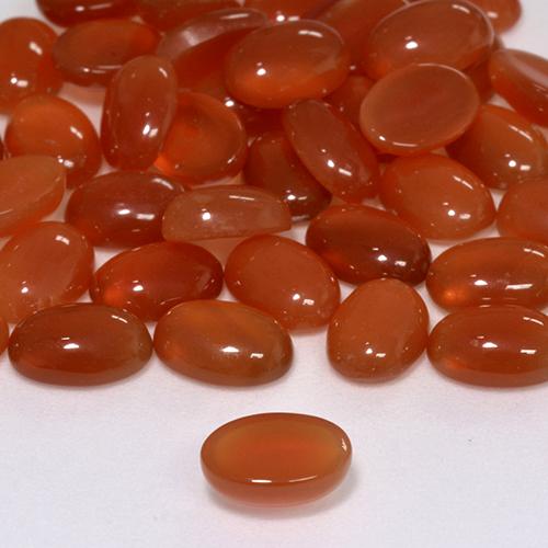 9,17 ctw natürlicher Feuerrot Achat, Oval, Lichtdurchlässig