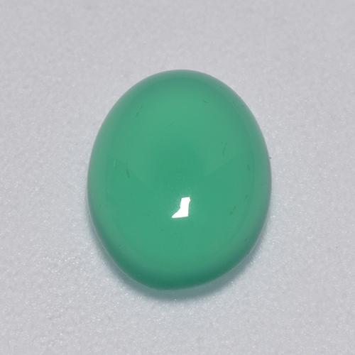 1,58 ctw natürlicher grüner Achat, Oval Schliff, Transparent