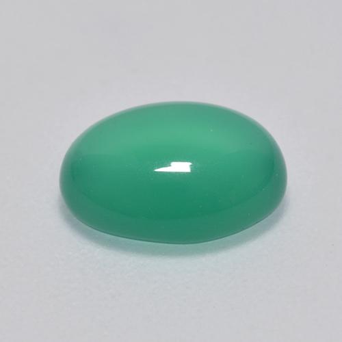 1,58 ctw natürlicher grüner Achat, Oval Schliff, Transparent