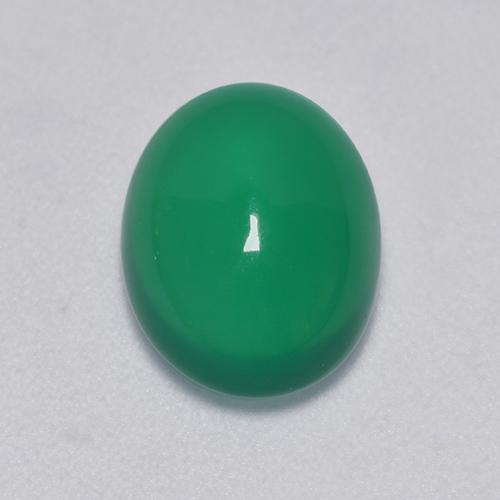2,81 ctw natürlicher grüner Achat, Oval Schliff, Transparent
