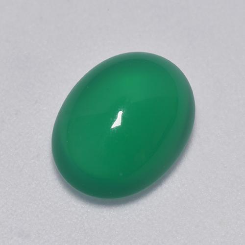 2,81 ctw natürlicher grüner Achat, Oval Schliff, Transparent