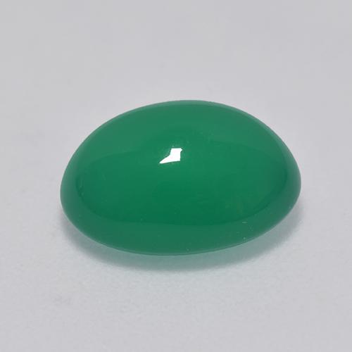 2,81 ctw natürlicher grüner Achat, Oval Schliff, Transparent