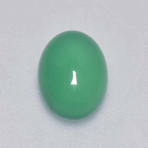 1,30 ctw natürlicher grüner Achat, Oval Schliff, Transparent
