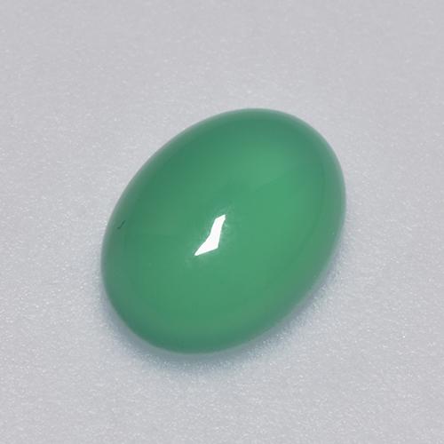 1,30 ctw natürlicher grüner Achat, Oval Schliff, Transparent