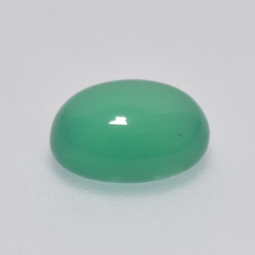 1,30 ctw natürlicher grüner Achat, Oval Schliff, Transparent