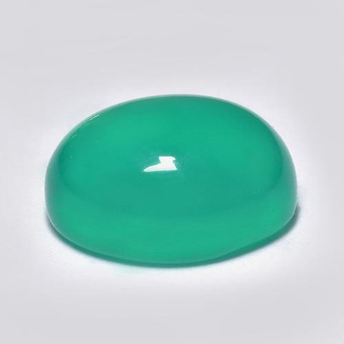 9,17 ctw natürlicher hellgrün Achat, Oval Schliff, Transparent