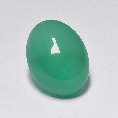 1,48 ctw natürlicher grüner Achat, Oval Schliff, Transparent