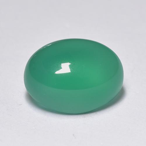 1,48 ctw natürlicher grüner Achat, Oval Schliff, Transparent
