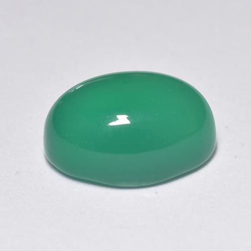 1,48 ctw natürlicher grüner Achat, Oval Schliff, Transparent